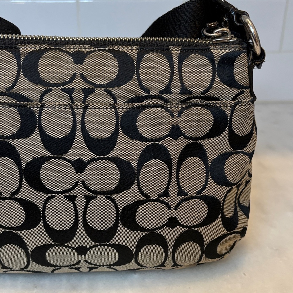 Coach Poppy Signature Logo Canvas Crossbody Bag - Picture 7 of 15
